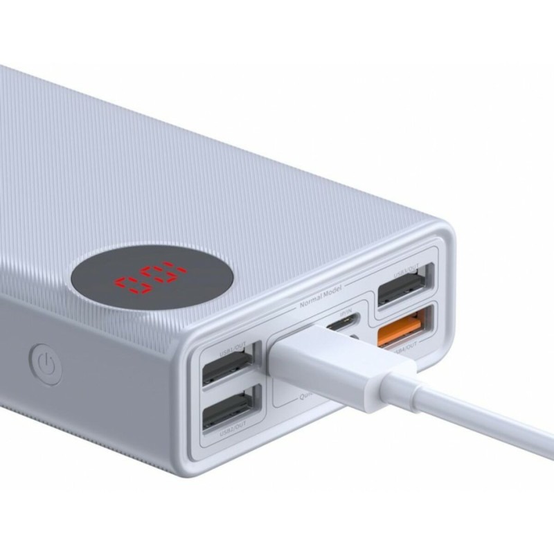 Зовнішній акумулятор Baseus Mulight Power Bank 30000mAh White