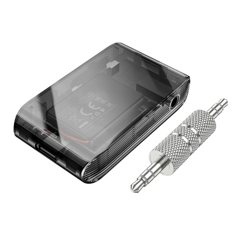 Bluetooth-ресивер BOROFONE BC46 Gratified Transparent Discovery Edition Car AUX BT Receiver Black