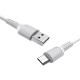 Кабель BOROFONE BX16 USB to Micro 2A, 1m, PVC, TPE connectors, White