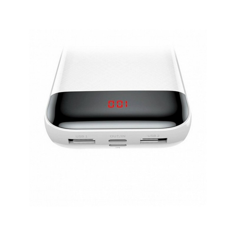 Зовнішній акумулятор Baseus Mini Cu Digital Display Power Bank 20000mAh  White