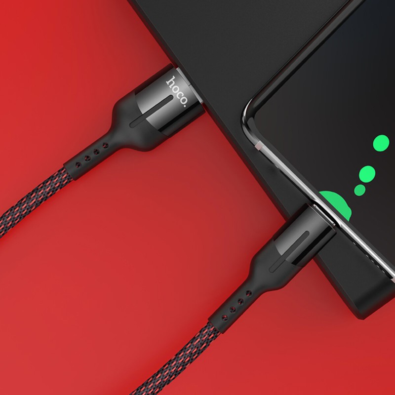 Кабель HOCO U68 Type-C 5A Gusto flash charging data cable Black