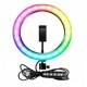 Кільцева світлодіодна LED лампа RGB  WH36, 36 см з тримачем для телефону + пульт