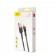 Комплект Baseus cafule Cable USB For iP 2.4A 1m Red+Black 6шт
