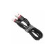 Комплект Baseus cafule Cable USB For iP 2.4A 1m Red+Black 6шт