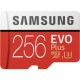 microSDXC (UHS-1 U3) Samsung EVO Plus 256Gb class 10 (R-100Mb/s, W-90Mb/s) (adapter SD)