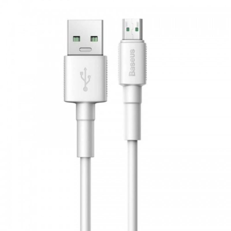 Кабель Baseus Mini White Cable USB For Micro 2.4A 1m White