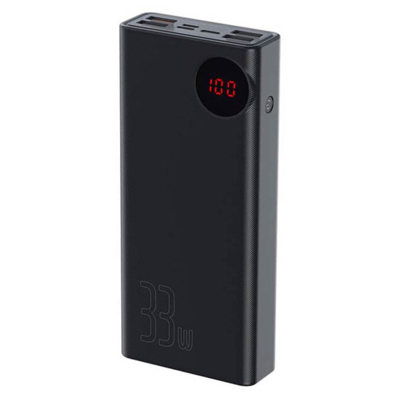 Зовнішній акумулятор Baseus Mulight Power Bank 30000mAh Black