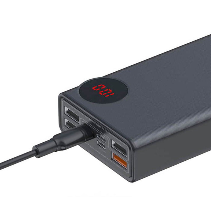 Зовнішній акумулятор Baseus Mulight Power Bank 30000mAh Black