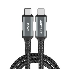 Кабель ACEFAST C4-03 Type-C to Type-C 5A, 100W, 2m, nylon, zinc connectors, Gray