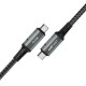Кабель ACEFAST C4-03 Type-C to Type-C 5A, 100W, 2m, nylon, zinc connectors, Gray