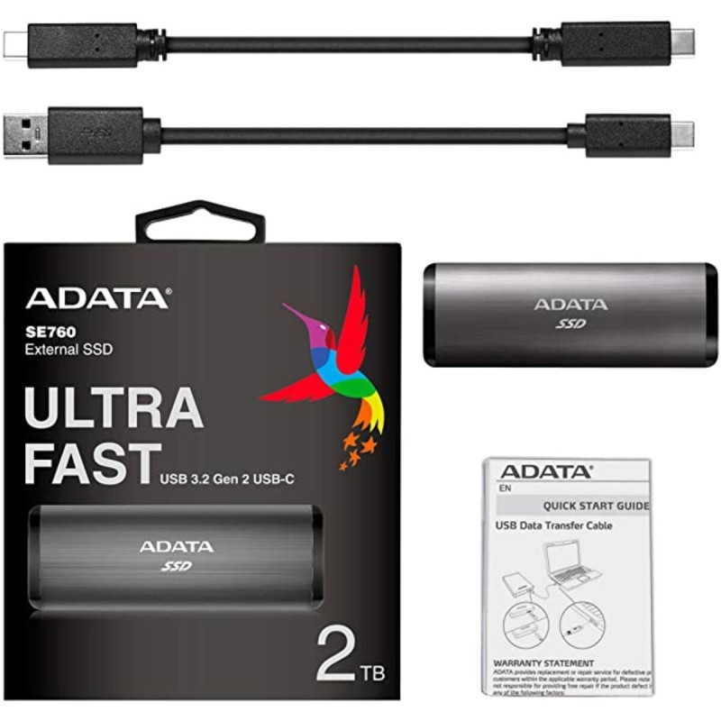 SSD ADATA SE760 512GB USB 3.2 Gen2 Type-C Titanium