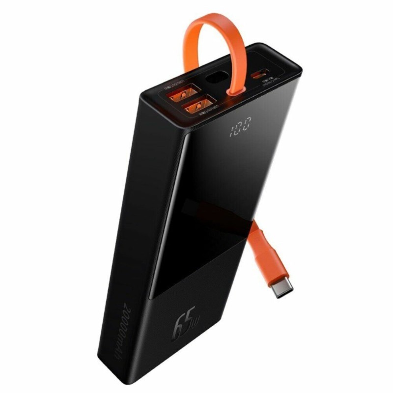 Зовнішній акумулятор Baseus Elf Digital Display Fast Charging Power Bank 20000mAh 65W Black