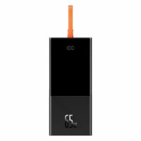 Зовнішній акумулятор Baseus Elf Digital Display Fast Charging Power Bank 20000mAh 65W Black