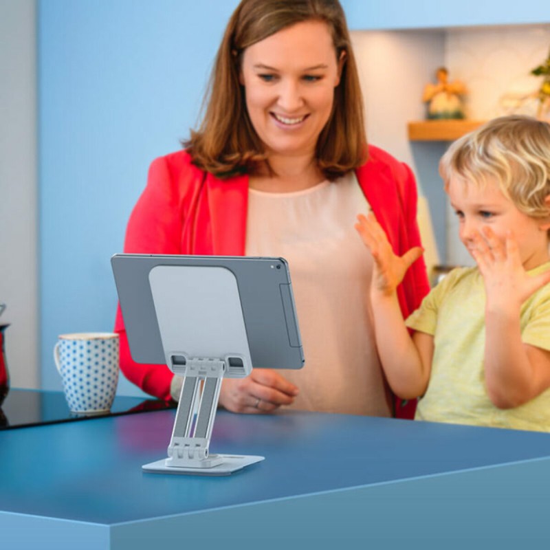 Тримач для мобільного HOCO PH48 Fun dual axis 360 rotating tablet desktop holder White