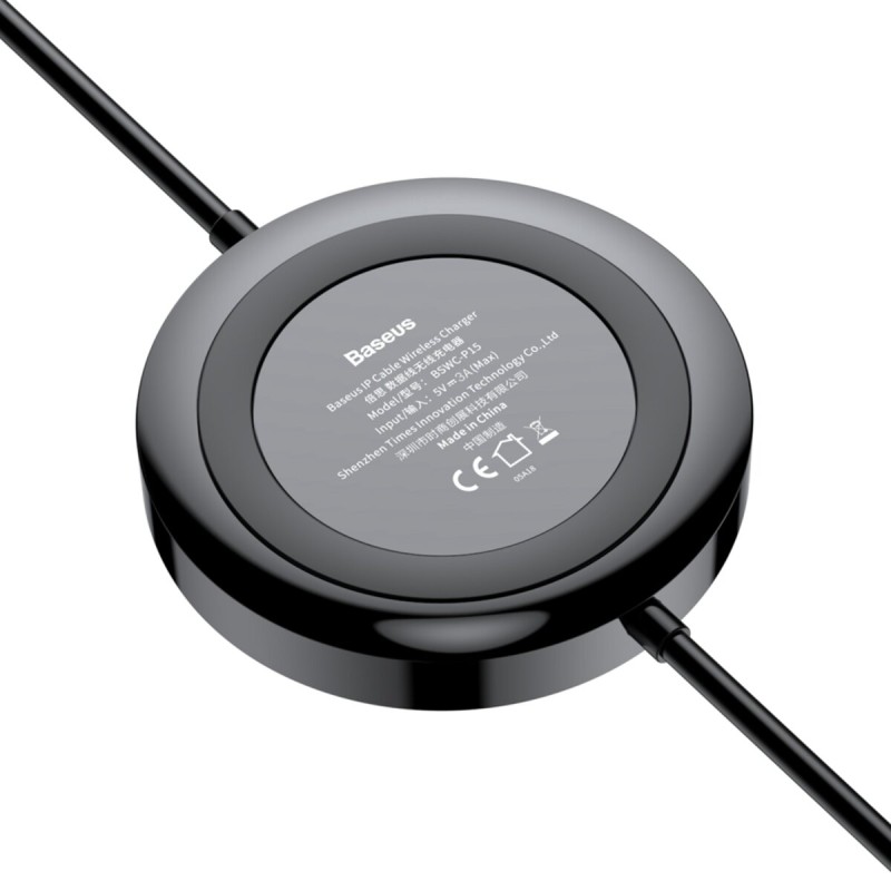 Бездротовий зарядний пристрій Baseus iP Cable Wireless Charger Black