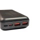 Зовнішній акумулятор XO PR188 fast charge light display PD20W+QC22.5W 20000mAh Black