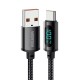 Кабель Essager Enjoy LED Digital Display USB Charging Cable USB A to Type C 100W 1m black (EXCT-XY01-P)