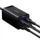 Мережевий зарядний пристрій Baseus GaN3 Pro Desktop Powerstrip AC+2U+2C 100W EU Black (With Mini White Cable Type-C to Type-C 100W(20V/5A) 1m Black）