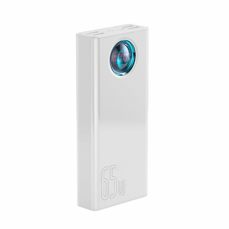 Зовнішній акумулятор Baseus Amblight Digital Display Quick Charge Power Bank 30000mAh 65W White