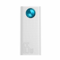 Зовнішній акумулятор Baseus Amblight Digital Display Quick Charge Power Bank 30000mAh 65W White