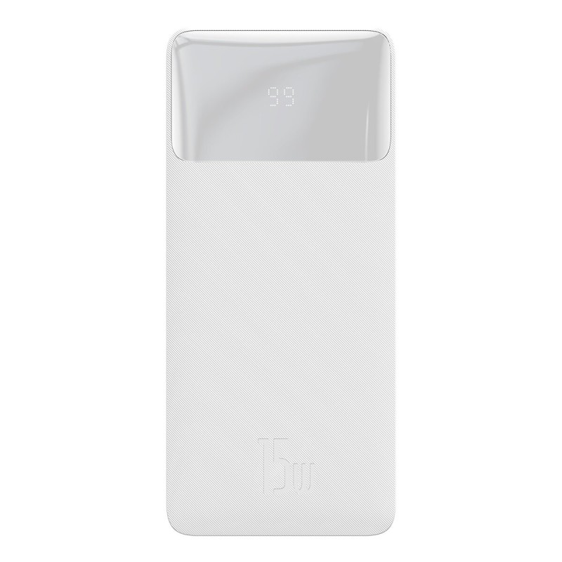 Зовнішній акумулятор Baseus Bipow Digital Display Power bank 30000mAh 15W White