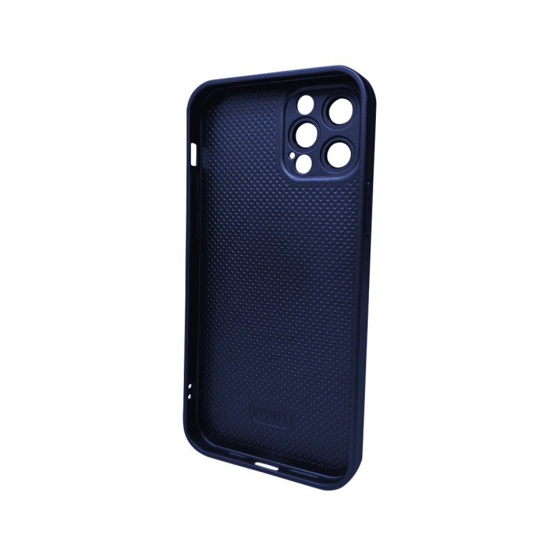 Чохол для смартфона AG Glass Matt Frame Color MagSafe Logo for Apple iPhone 12 Pro Navy Blue