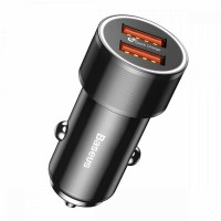 Автомобільний зарядний пристрій Baseus Small Screw Black