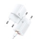 Мережевий зарядний пристрій Usams US-CC128 T37 Super Si QC3.0+PD Fast Charger 20W(EU) White