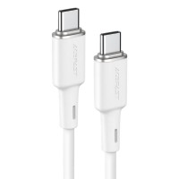 Кабель ACEFAST C2-03 Type-C to Type-C 3A, 60W, 1.2m, silicone, zinc connectors, White