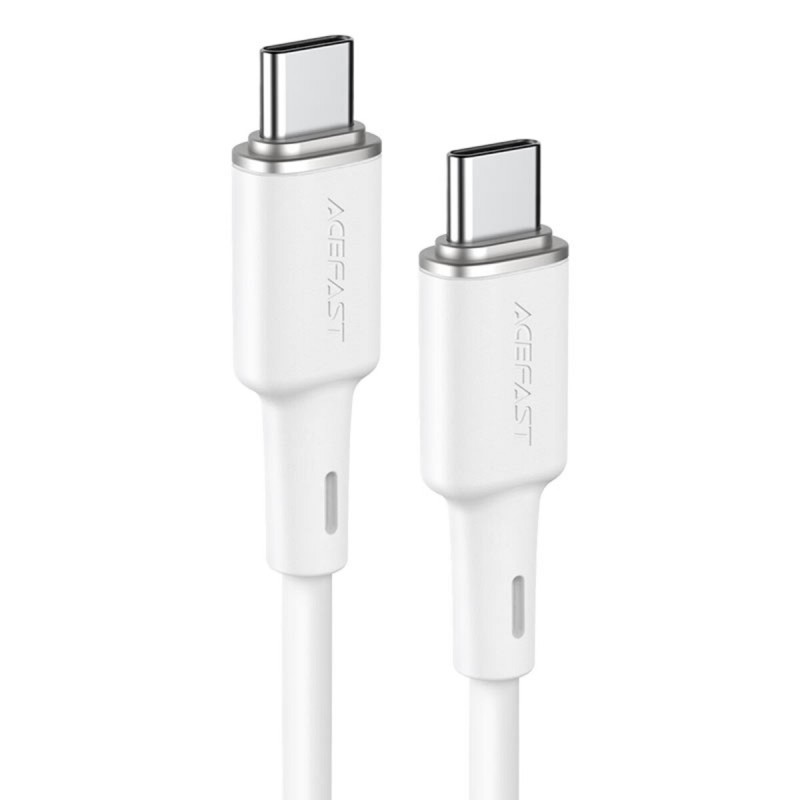 Кабель ACEFAST C2-03 Type-C to Type-C 3A, 60W, 1.2m, silicone, zinc connectors, White