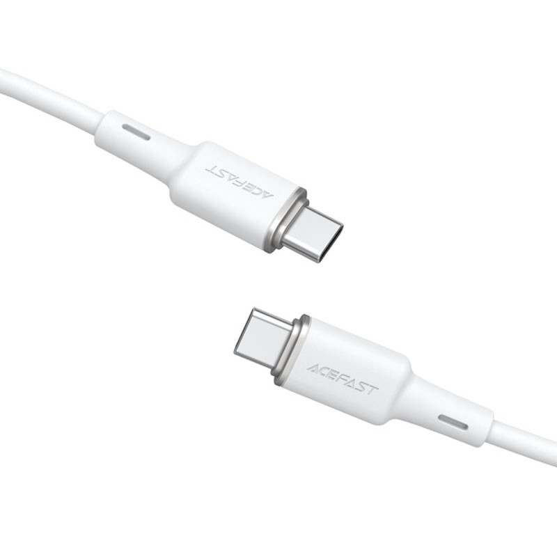 Кабель ACEFAST C2-03 Type-C to Type-C 3A, 60W, 1.2m, silicone, zinc connectors, White