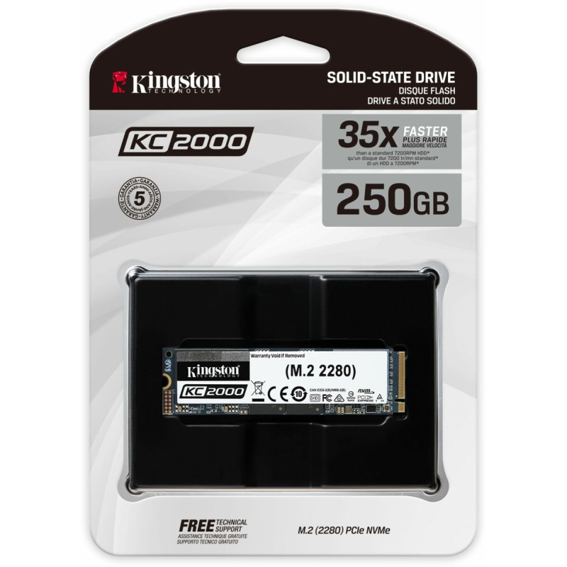 SSD M.2 Kingston KC2000 250GB NVMe 2280 PCIe 3.0 x4 3D NAND TLC