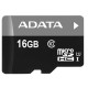 microSDHC (UHS-1) A-DATA Premier 16Gb Class 10 (R-80Mb/s) (adapter SD)