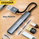 Хаб Essager Fengyang 4 in 1 Splitter (USB-A port)  grey (EHBA04-FY0G-P)