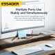 Хаб Essager Fengyang 4 in 1 Splitter (USB-A port)  grey (EHBA04-FY0G-P)