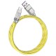 Кабель HOCO U113 Solid 100W silicone charging data cable Type-C Gold