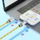 Кабель HOCO U113 Solid 100W silicone charging data cable Type-C Gold