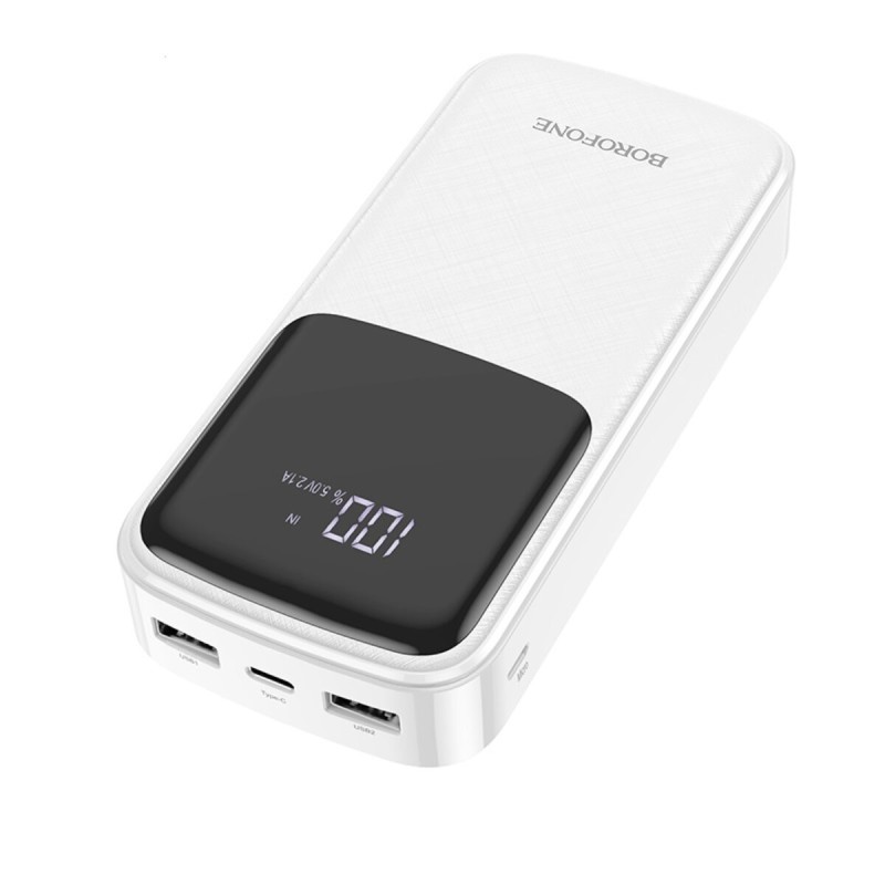 Зовнішній акумулятор BOROFONE BJ17A Oceanic digital power bank 20000mAh White