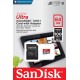 microSDXC (UHS-1) SanDisk Ultra 64Gb class 10 A1 (100Mb/s, 667x) (adapter SD)