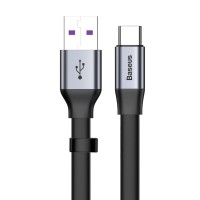 Кабель Baseus Simple HW Quick Charge Charging Data Cable USB For Type-C 40W 23cm Gray black
