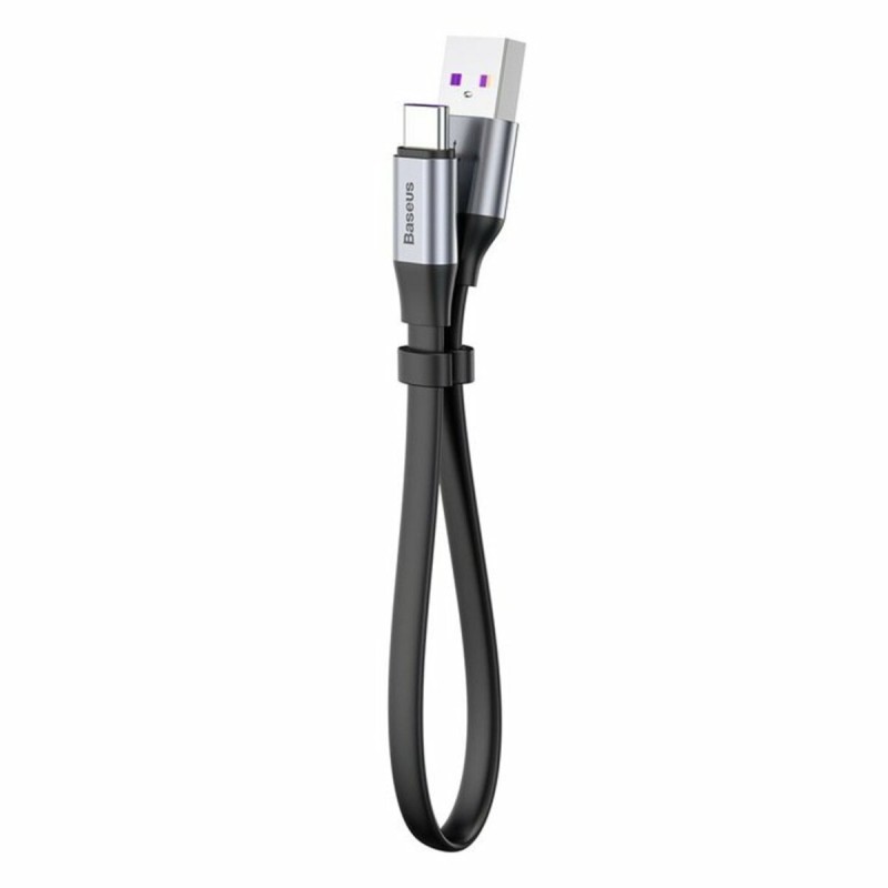 Кабель Baseus Simple HW Quick Charge Charging Data Cable USB For Type-C 40W 23cm Gray black