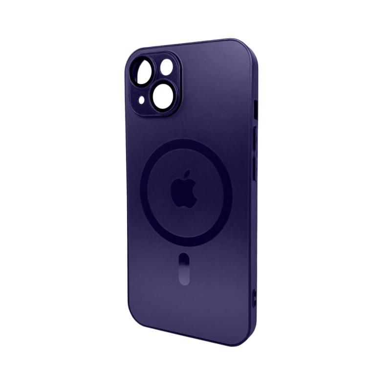 Чохол для смартфона AG Glass Matt Frame Color MagSafe Logo for Apple iPhone 14 Deep Purple