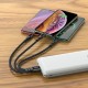 Кабель HOCO X47 USB to iP+Type-C+Micro 2.4A, 0.25m, nylon, aluminum connectors, Black