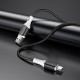 Кабель BOROFONE BX79 USB to Type-C 3A, 1m, silicone, silicone connectors, Black