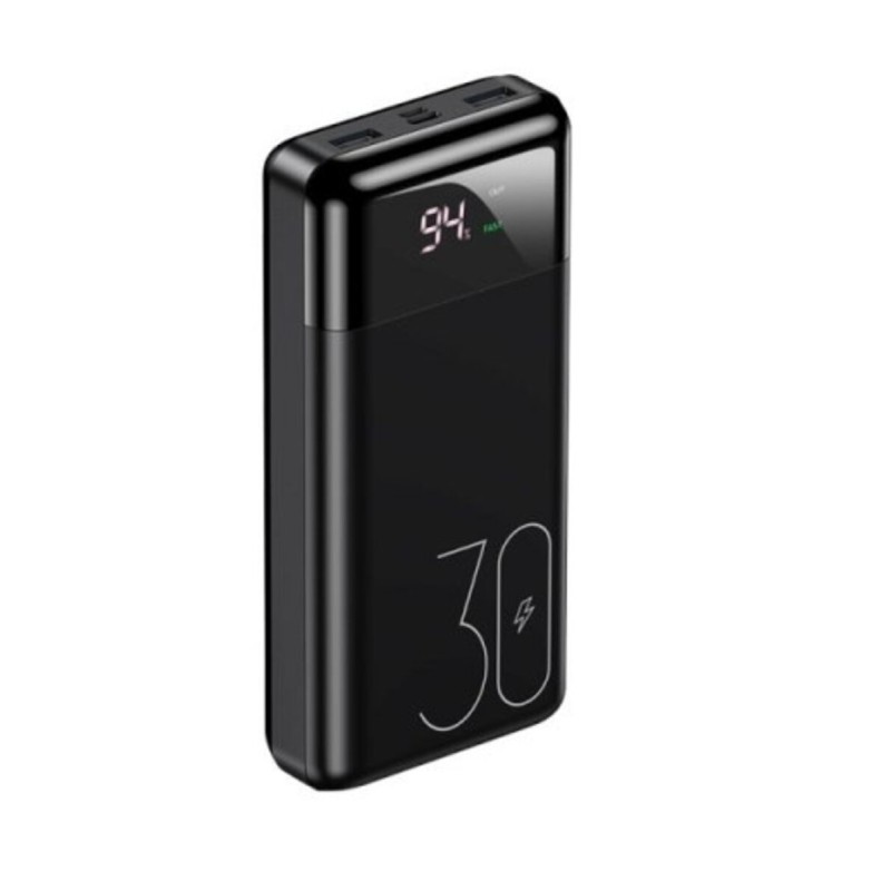 Зовнішній акумулятор Usams US-CD103  PB38 Dual QC3.0+PD Digital Power Bank 30000mAh Black