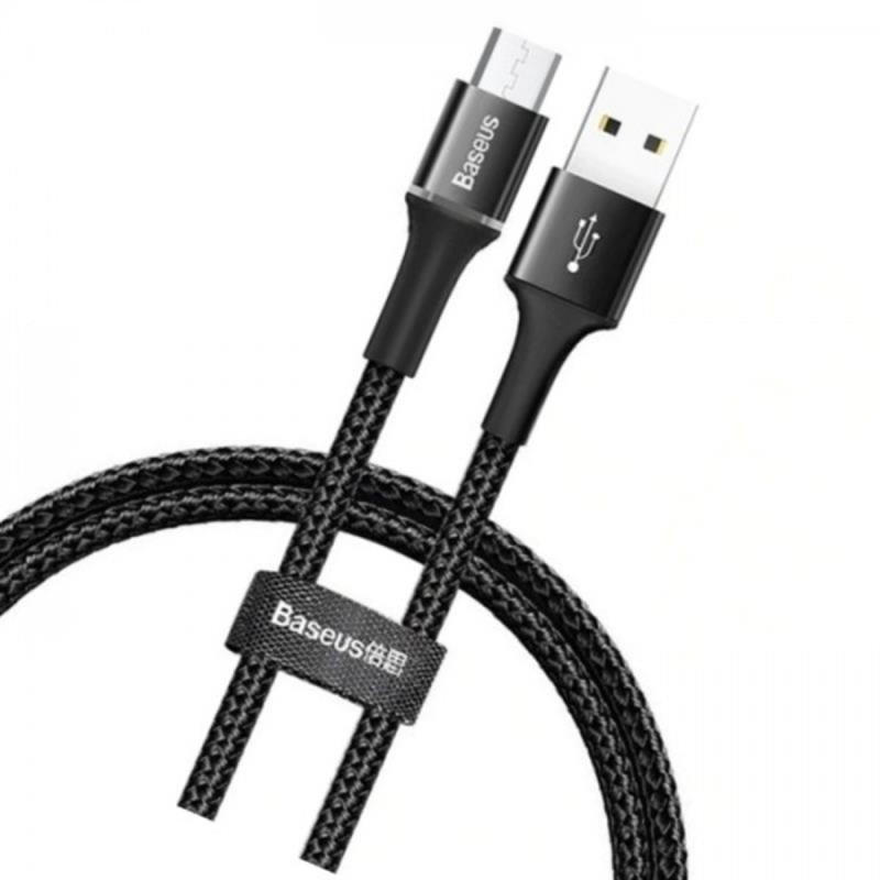 Кабель Baseus halo data cable USB For Micro 3A 1m Black