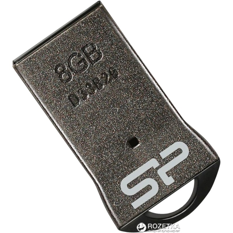 Flash SiliconPower USB 2.0 Touch T01 8Gb Black metal