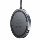 USB-Hub Baseus Circular Mirror Wireless Charger intelligent HD HUB Dark gray