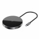 USB-Hub Baseus Circular Mirror Wireless Charger intelligent HD HUB Dark gray