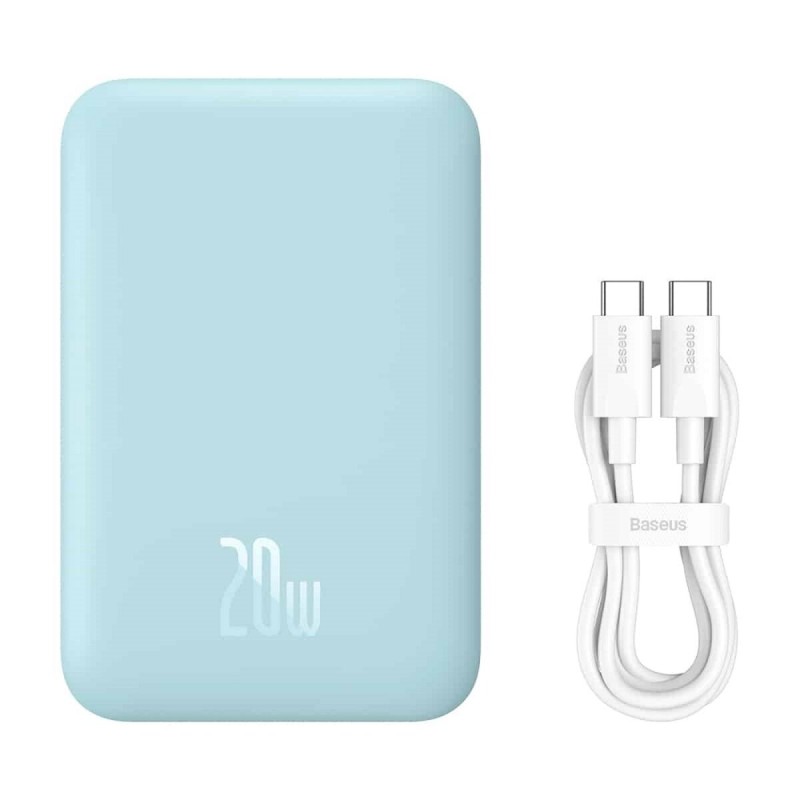 Зовнішній акумулятор Baseus Magnetic Wireless Charging Power bank 6000mAh 20W With Cable Blue
